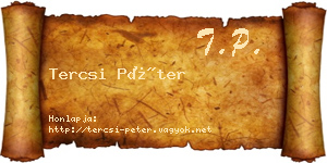Tercsi Péter névjegykártya